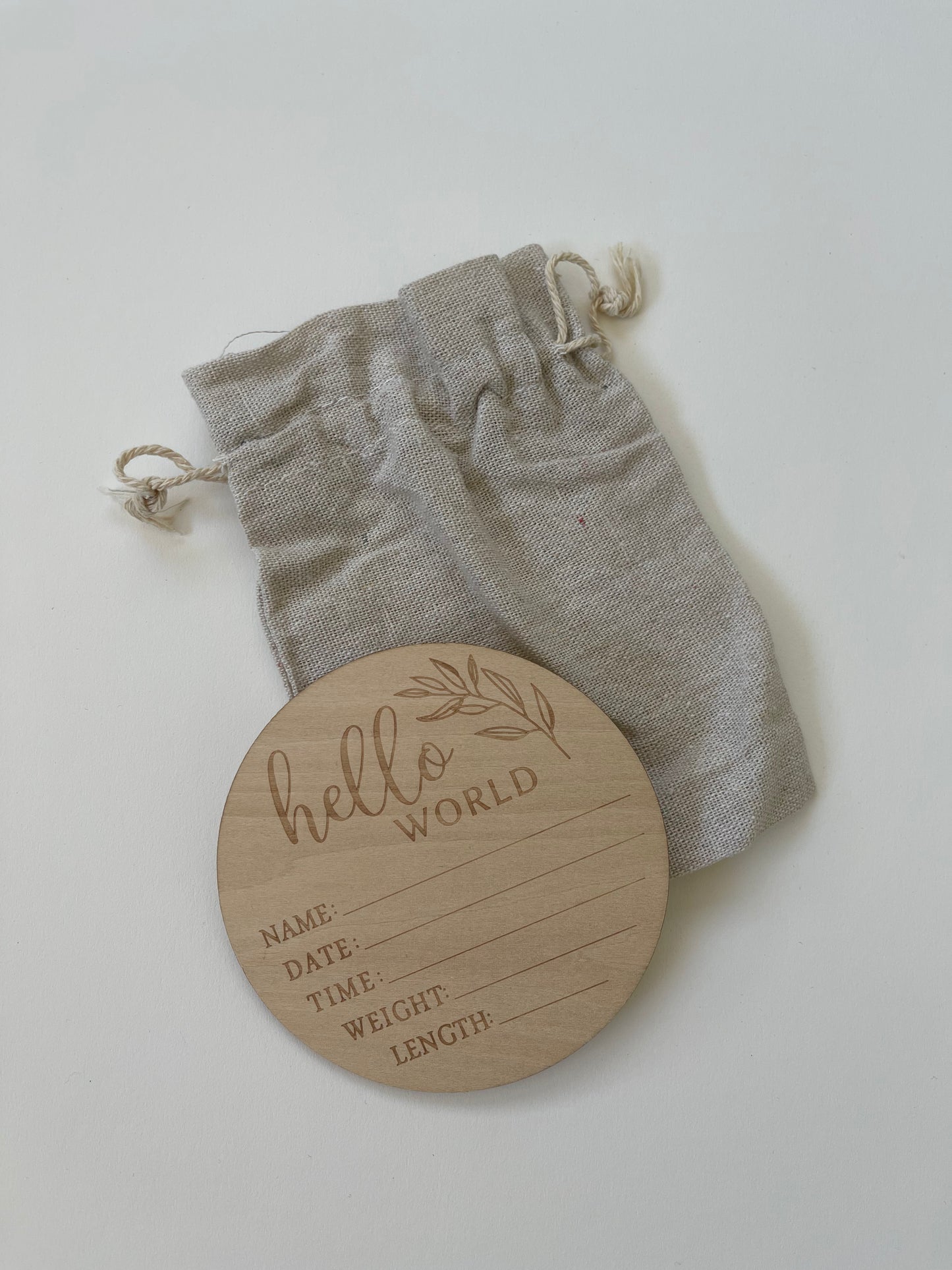 Leaves Decal Birth Announcement