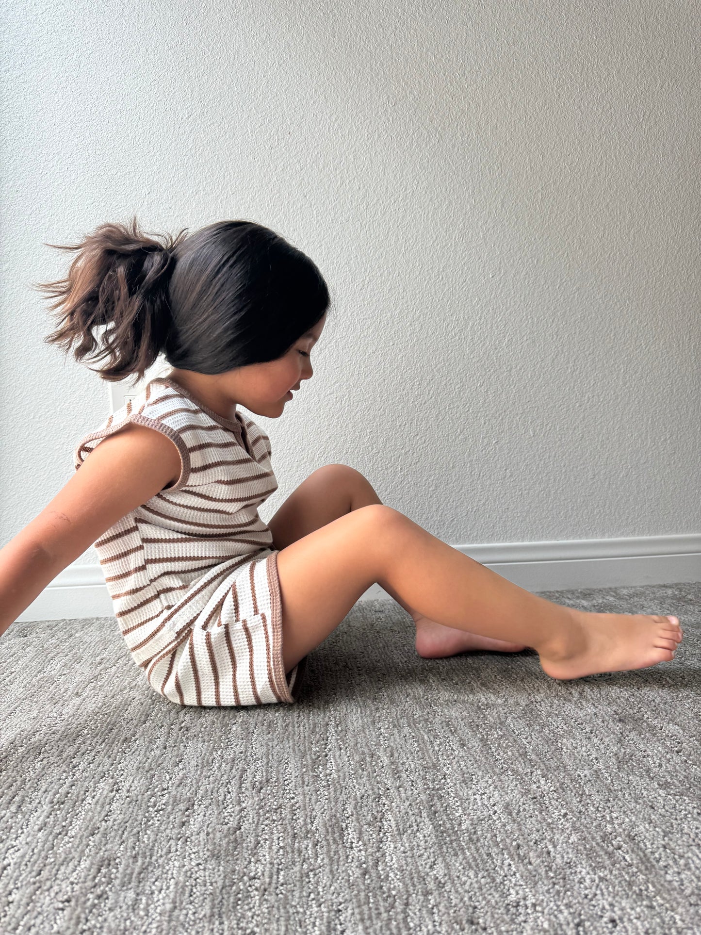 2 piece striped waffle set