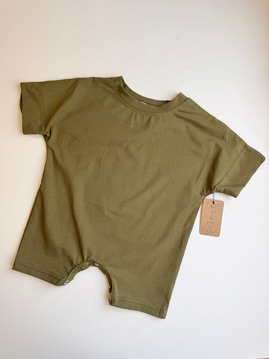 Olive t-shirt romper