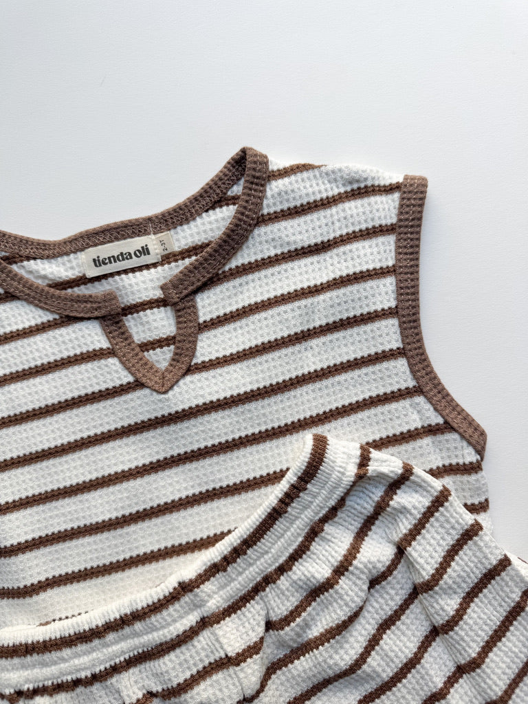 2 piece striped waffle set