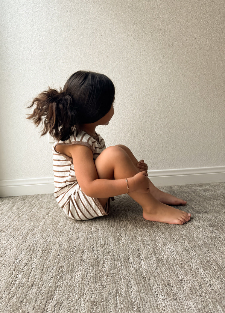 2 piece striped waffle set