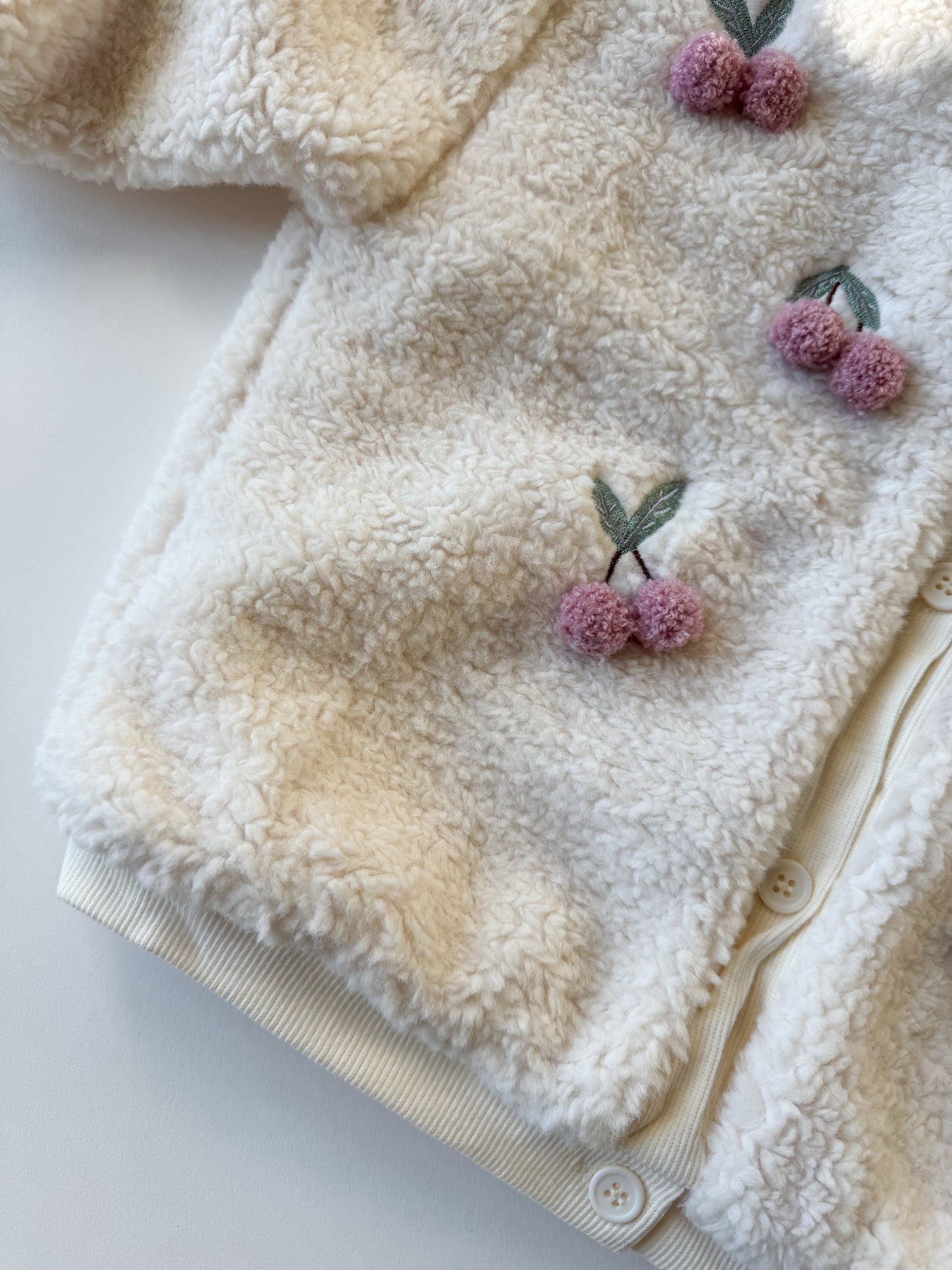 Cherry Sherpa jacket