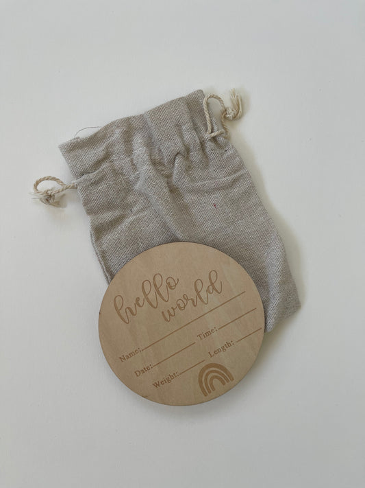 Rainbow Decal Birth Announcement